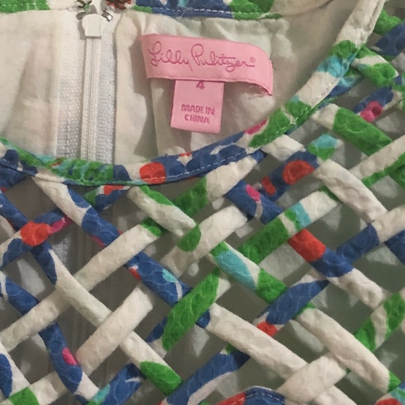 Lilly Pulitzer Ricci Lattice Shift Size 4 - Picture 3 of 5